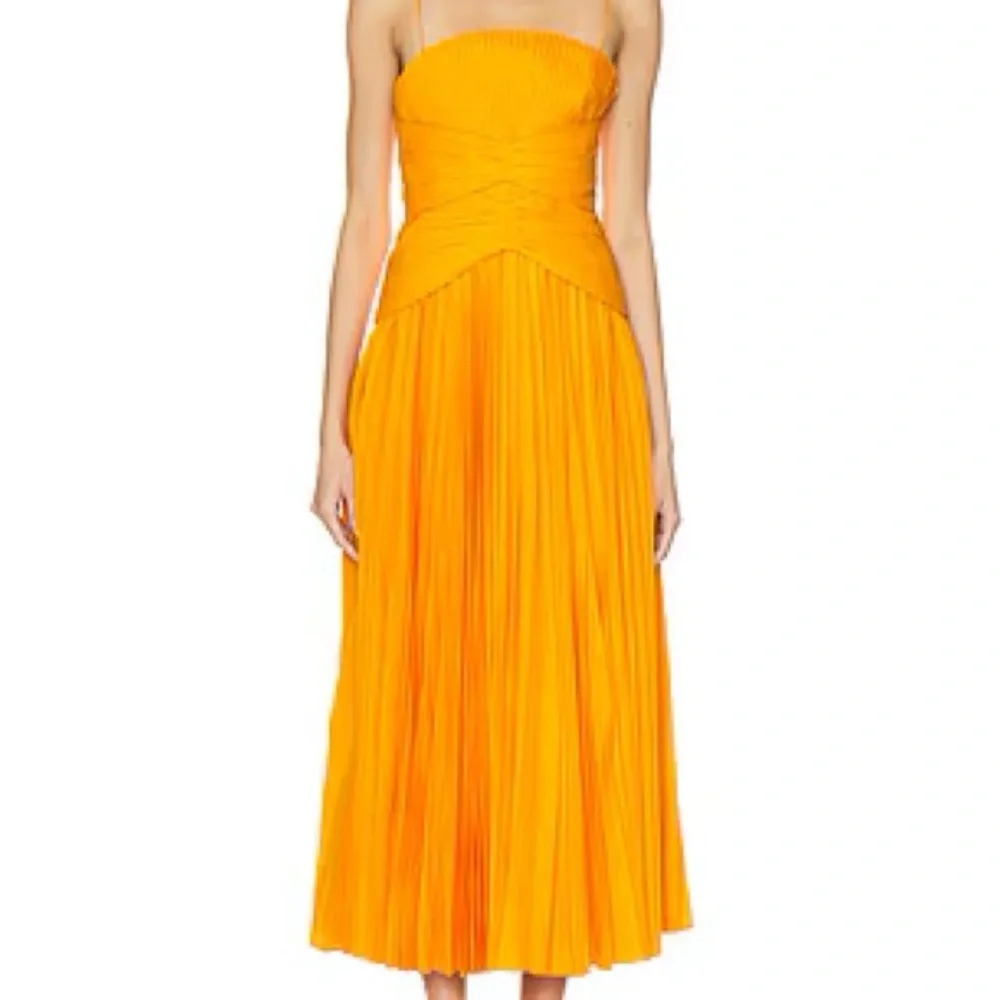 Acler Fairley Drop-Waist Pleated Midi Dress - Picture 4 of 10